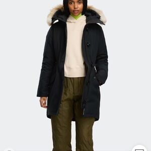 Canada Goose Rossclair Parka Heritage Parka With Fur Trim